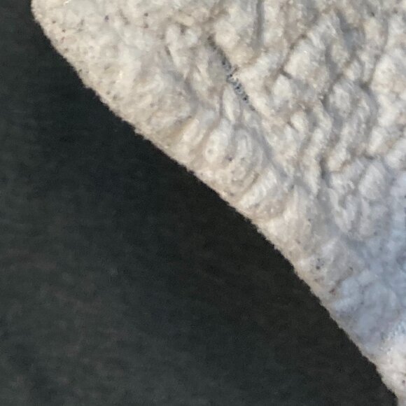 Mossimo SZ L REVERSIBLE Gray sweatshirt or sherpa waterfall vest vintage - Picture 9 of 9